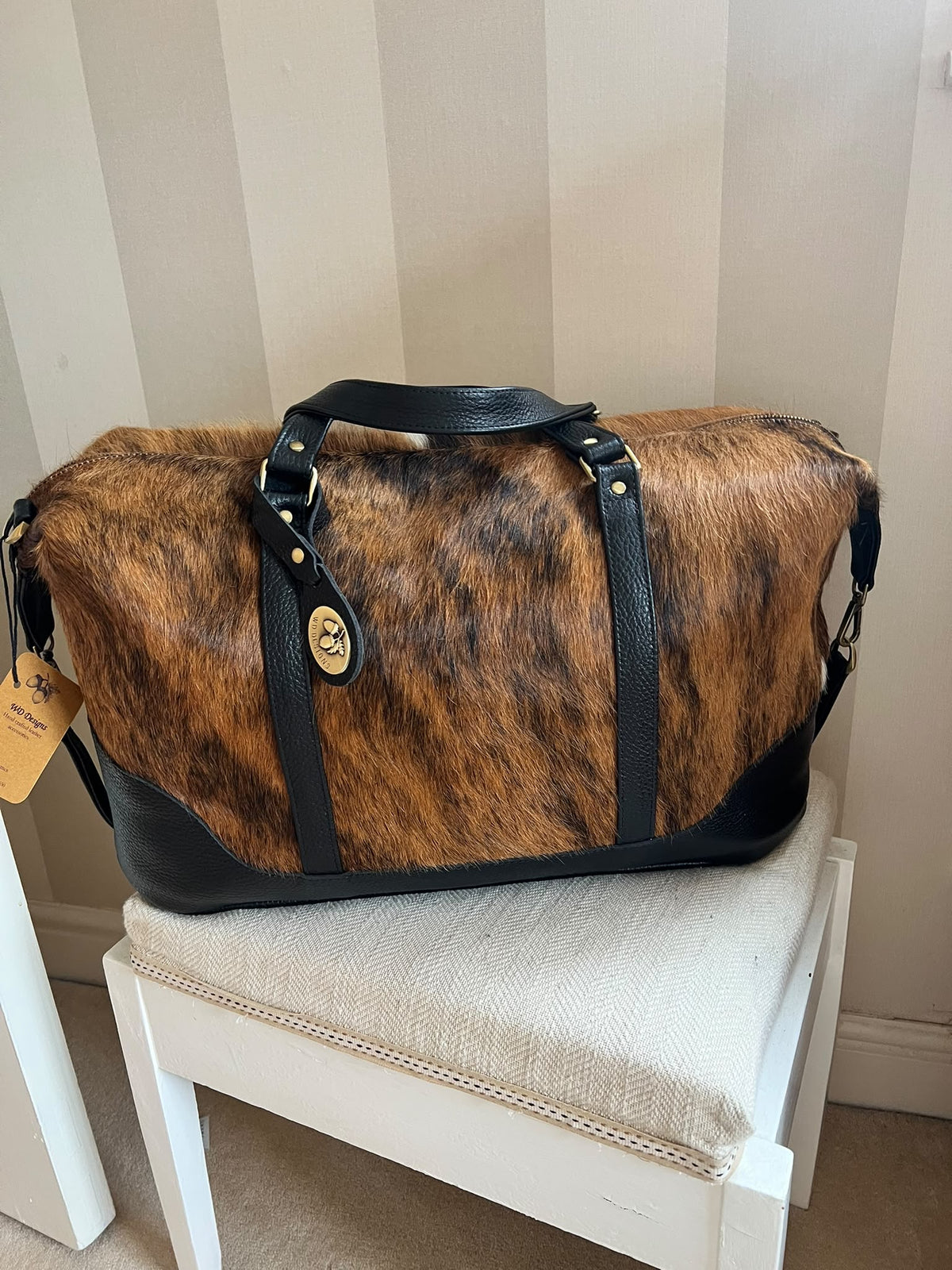Cowhide Weekend Bag - One of a kind